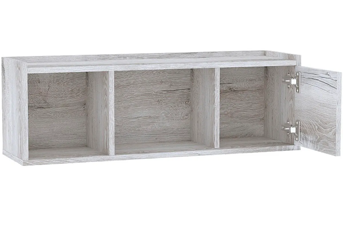 Полка навесная Флекс 11 (Дуб Шавиниган) — Мебель-центр Озерцо