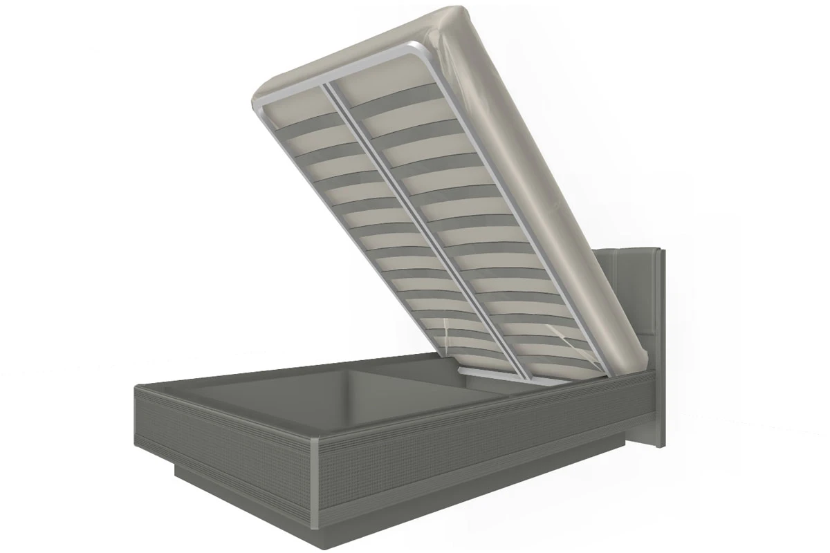 Кровать КР-1011-СО-В с ПМ 120х200 (Серый Оникс/Велюр) - купить в Озерце