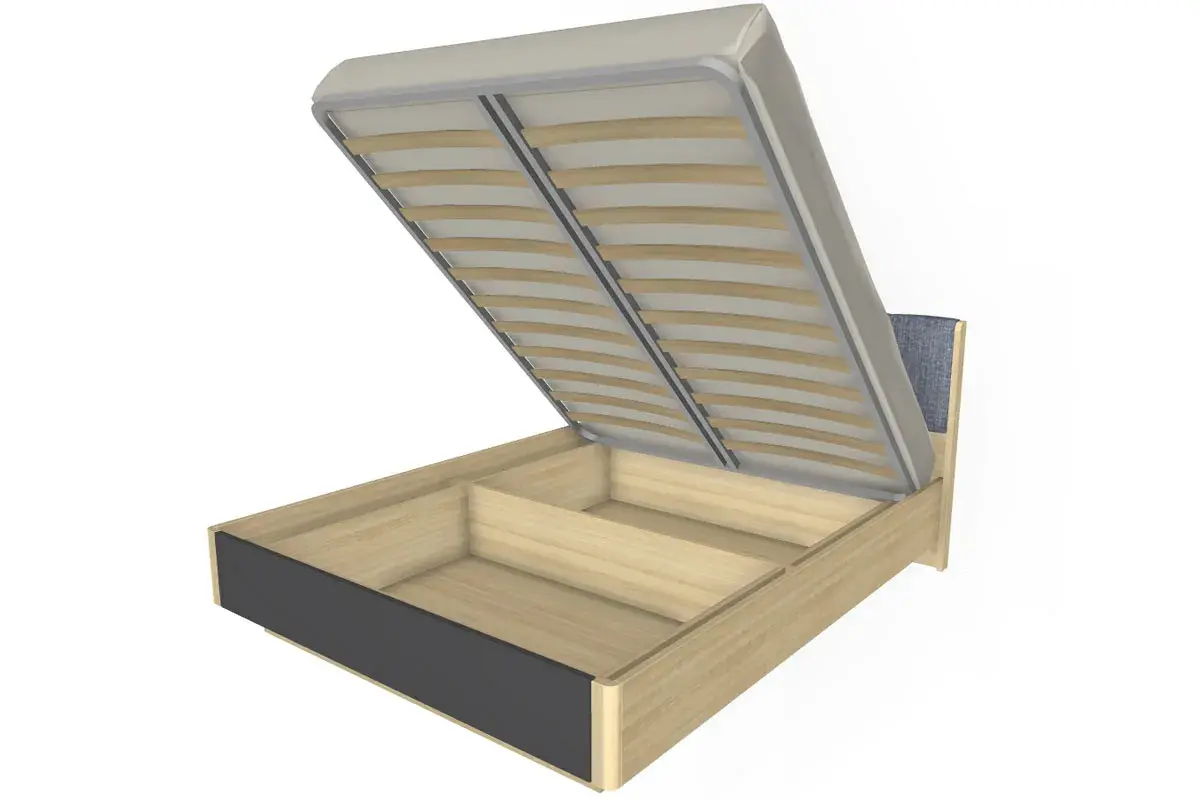 Кровать КР-4013-АС-АМ (Ясень Асахи/Антрацит Матовый) - купить в Озерце