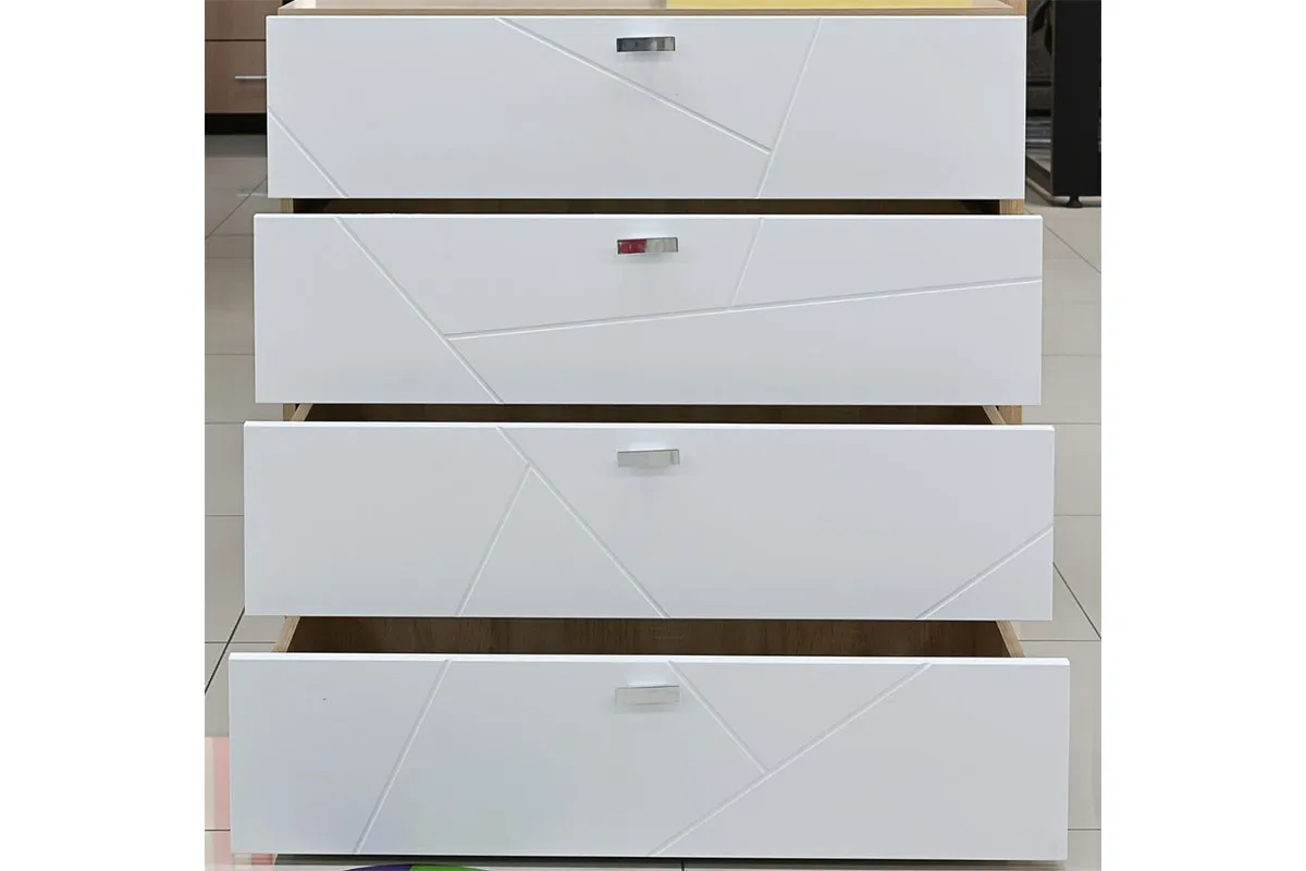 Комод Скайлайн (Белый шагрень) — Мебель-центр Озерцо