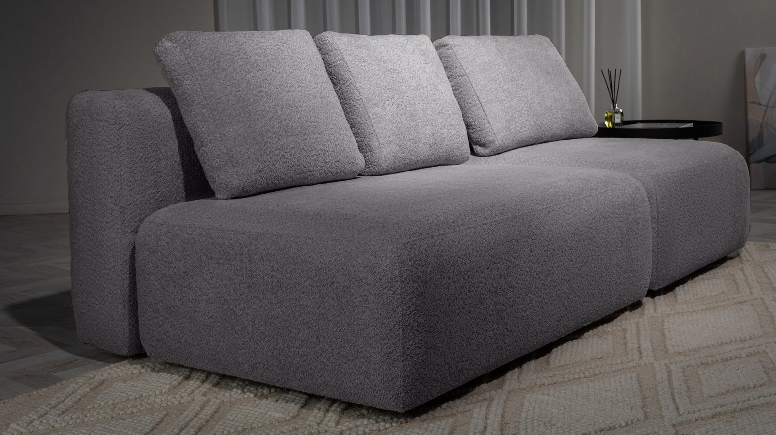 Диван модульный Molto, 2-секционный,125+85+125+85,ткань Soul 995 107x214 — купить в Озерце