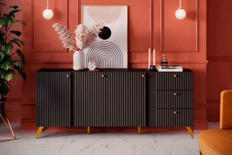 Комод Reno КД-1 (Чёрный) — Мебель-центр Озерцо