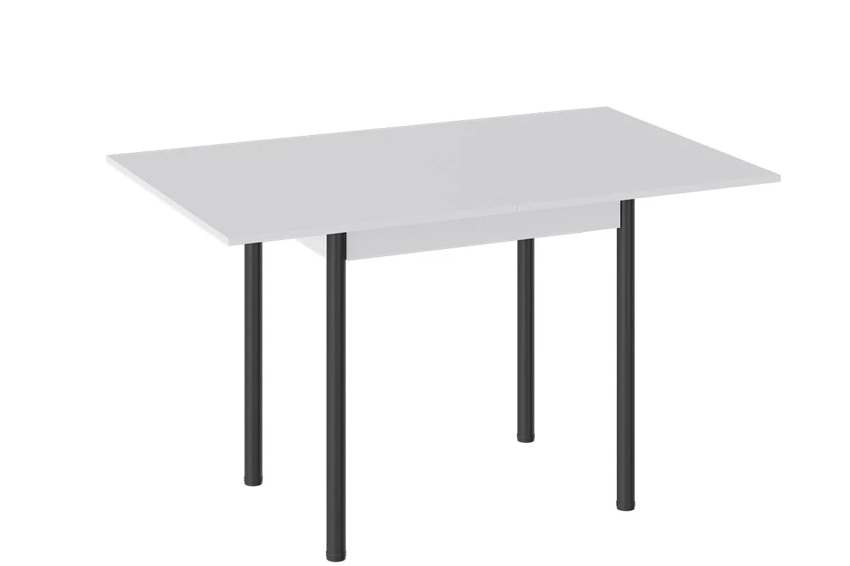 Стол Родос Тип 2 Опора d40 (Черный Муар/Белый) - купить в Озерце