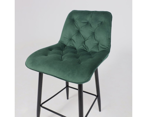 Барный стул Вито, зеленый велюр HLR-57 / черный - купить в Озерце
