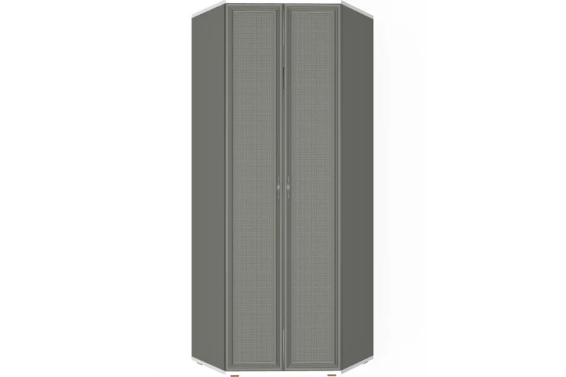 Шкаф угловой для одежды и белья ШК-1015-СЯ-СО (Снежный Ясень/Серый Оникс) в мебель-центре Озерцо