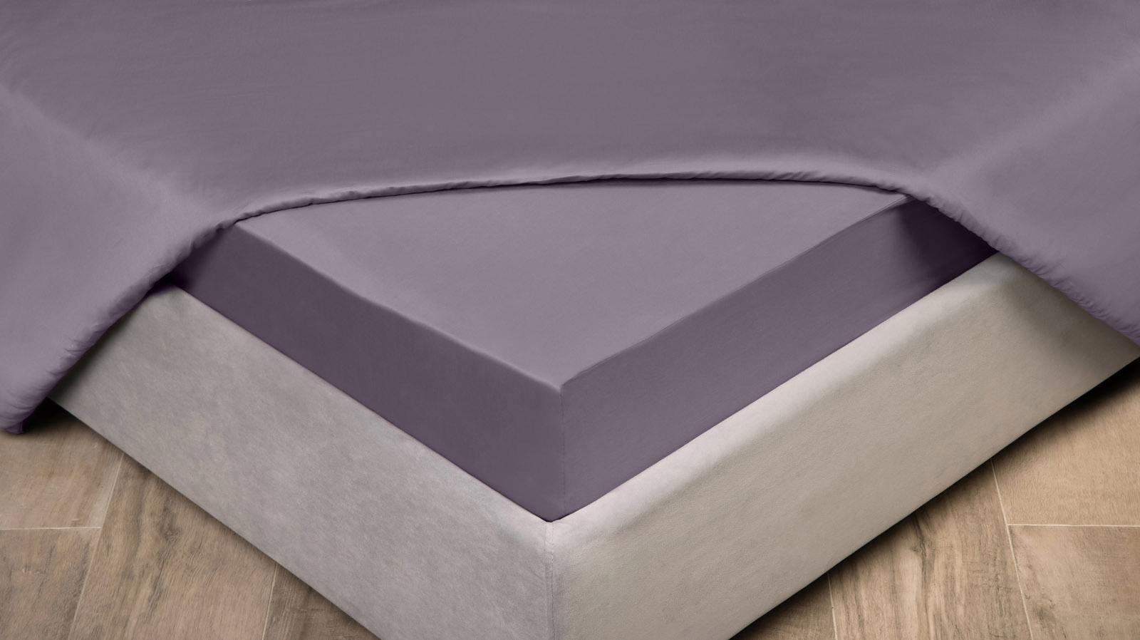 Простынь на резинке Askona Comfort Maco Sateen 2.0, цвет Лиловая дымка 160x200 в мебель-центре Озерцо