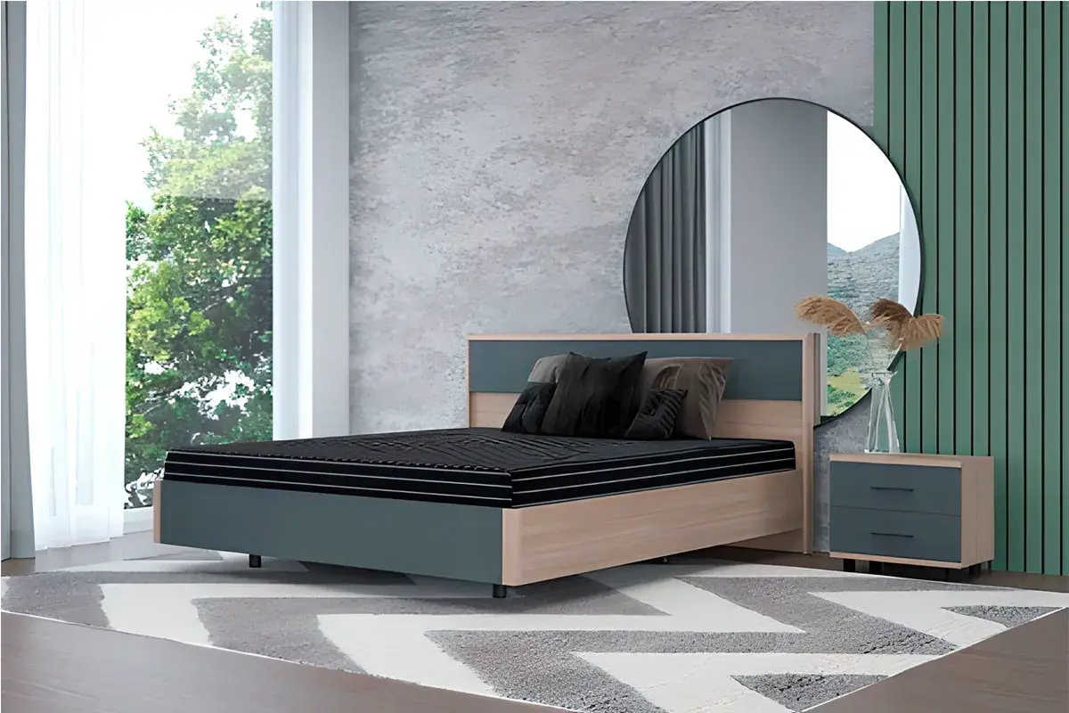 Кровать КР-5003-АС-АМ 160х200 (Ясень Асахи/Антрацит Матовый) - купить в Озерце