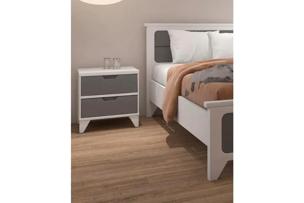 Спальный гарнитур Соня (Белый/Серый) - купить в Озерце