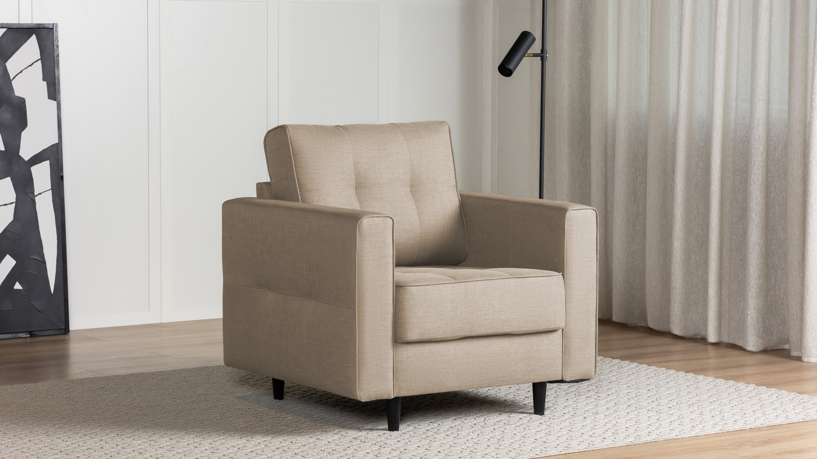 Кресло Amani Pro, Тк. Lidot beige (подлокотник: 15 см) 89x93.5 — купить в Озерце