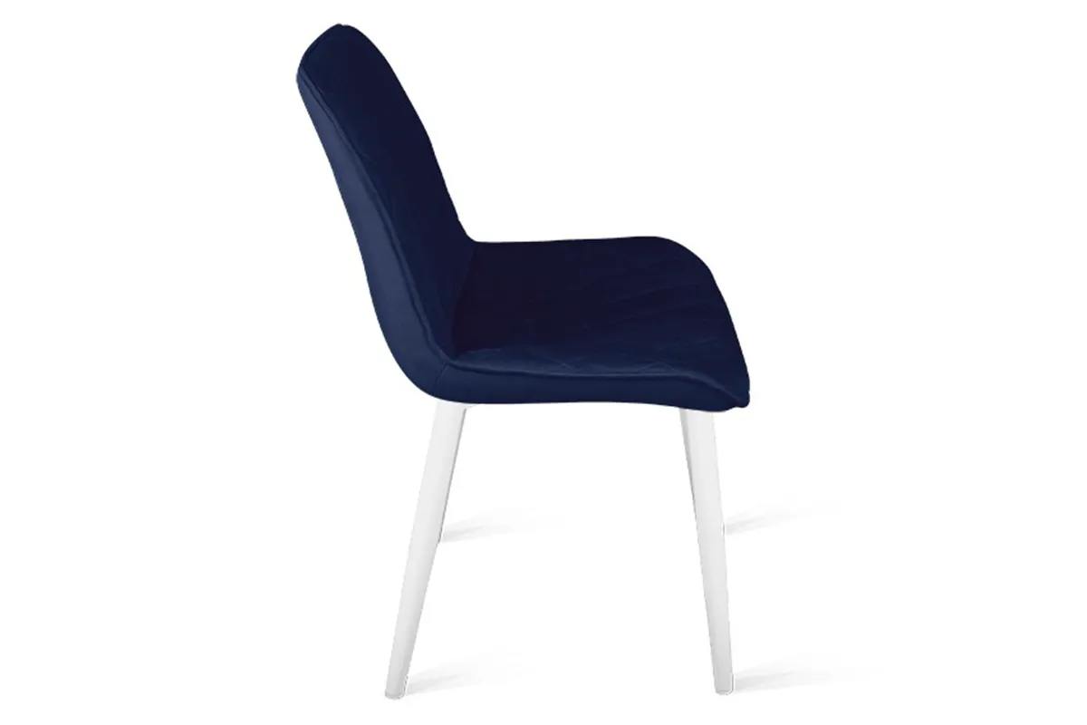 Стул Oscar (Белый Муар / Велюр L005 Синий) - купить в Озерце