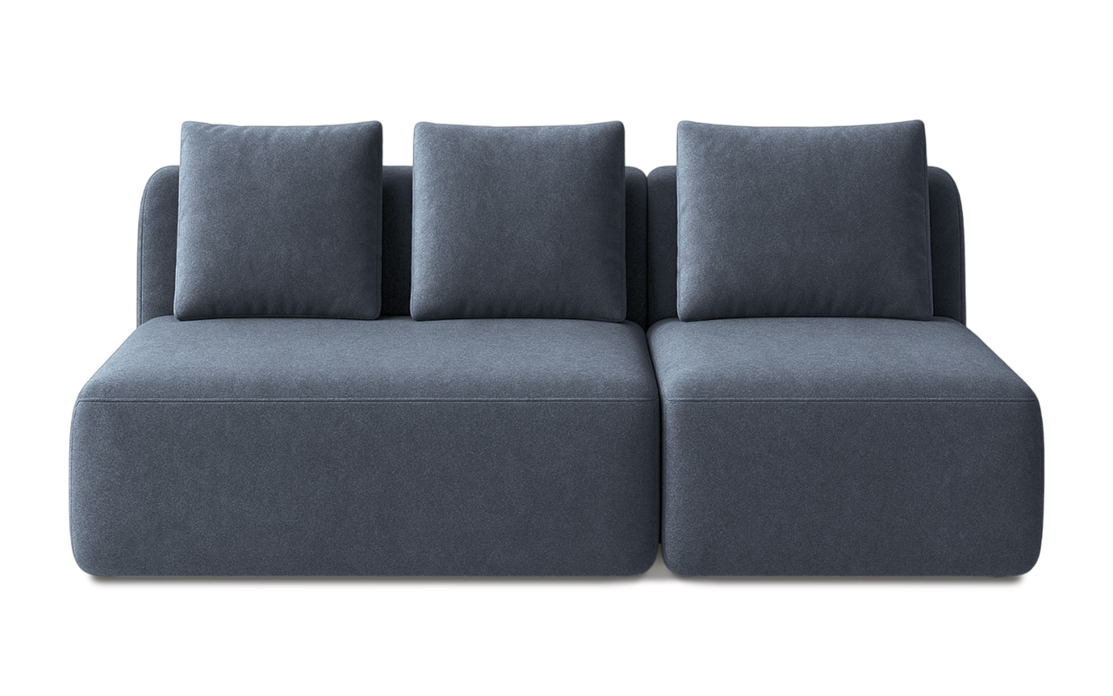 Диван модульный Мольто-2 секц-пуф 125+85-спинка 125+85-Тк. Aura 15 57x367 — купить в Озерце