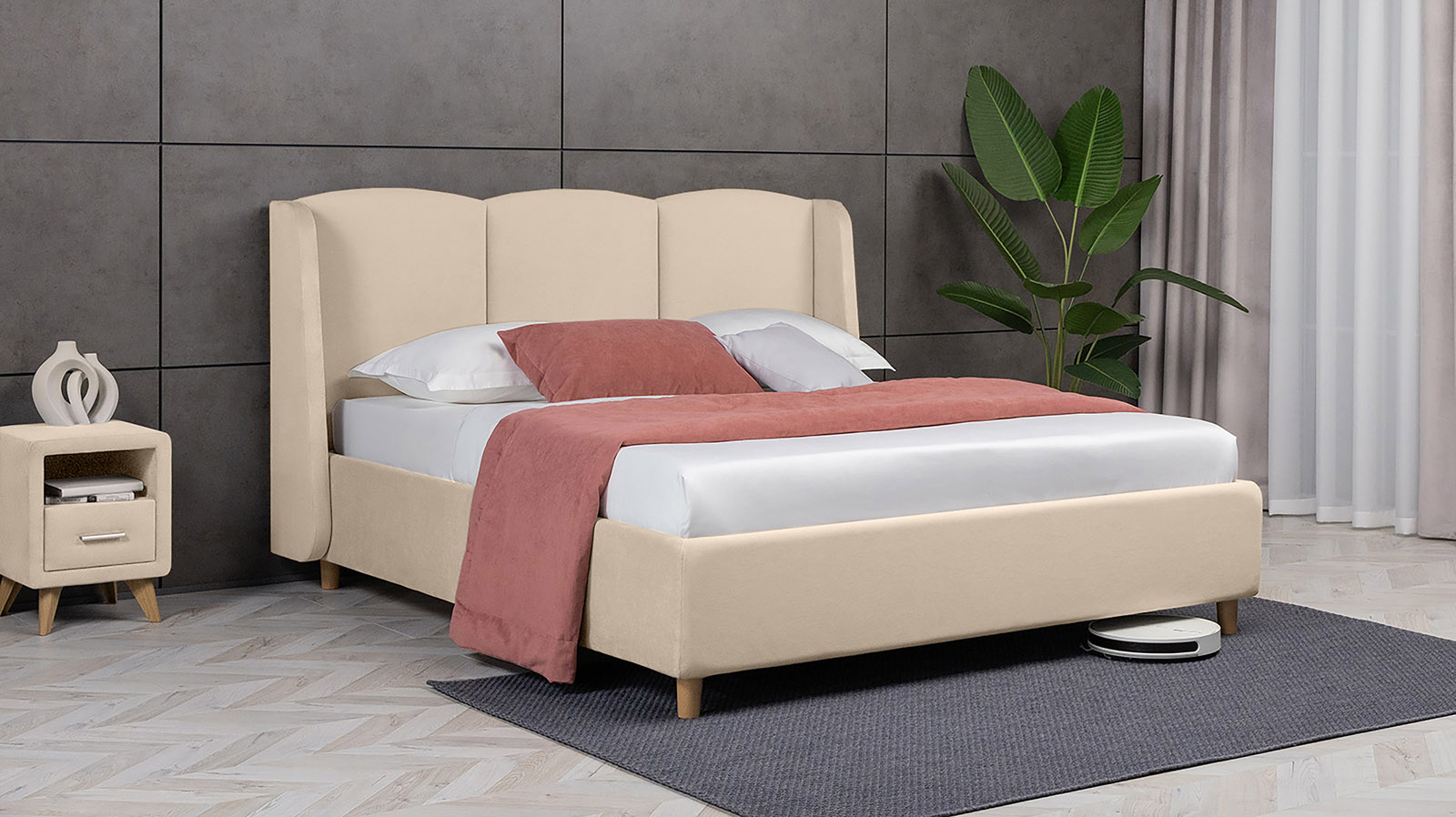 Кровать Milora Nova, Тк. Casanova Milk 90x200 - купить в Озерце