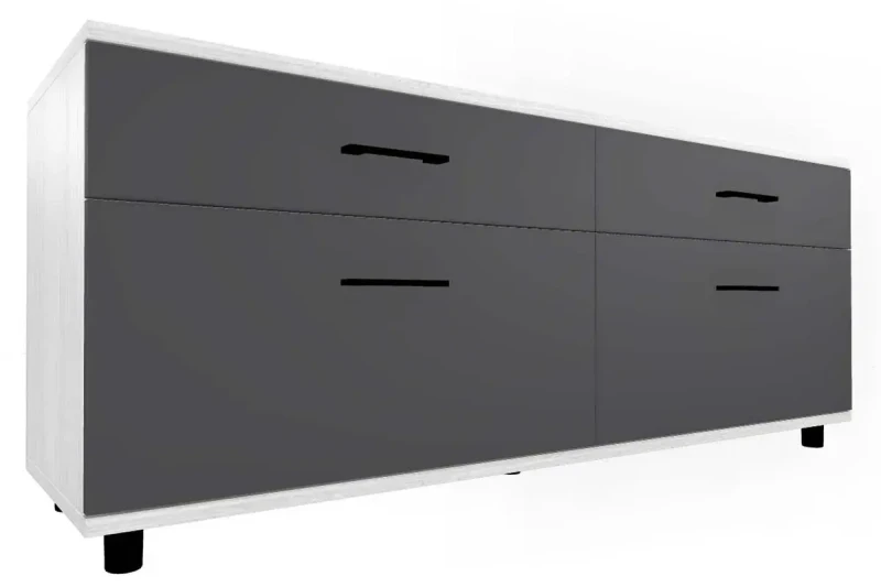 Тумба ТБ-5029-СЯ-АМ (Снежный Ясень/Антрацит матовый) — Мебель-центр Озерцо