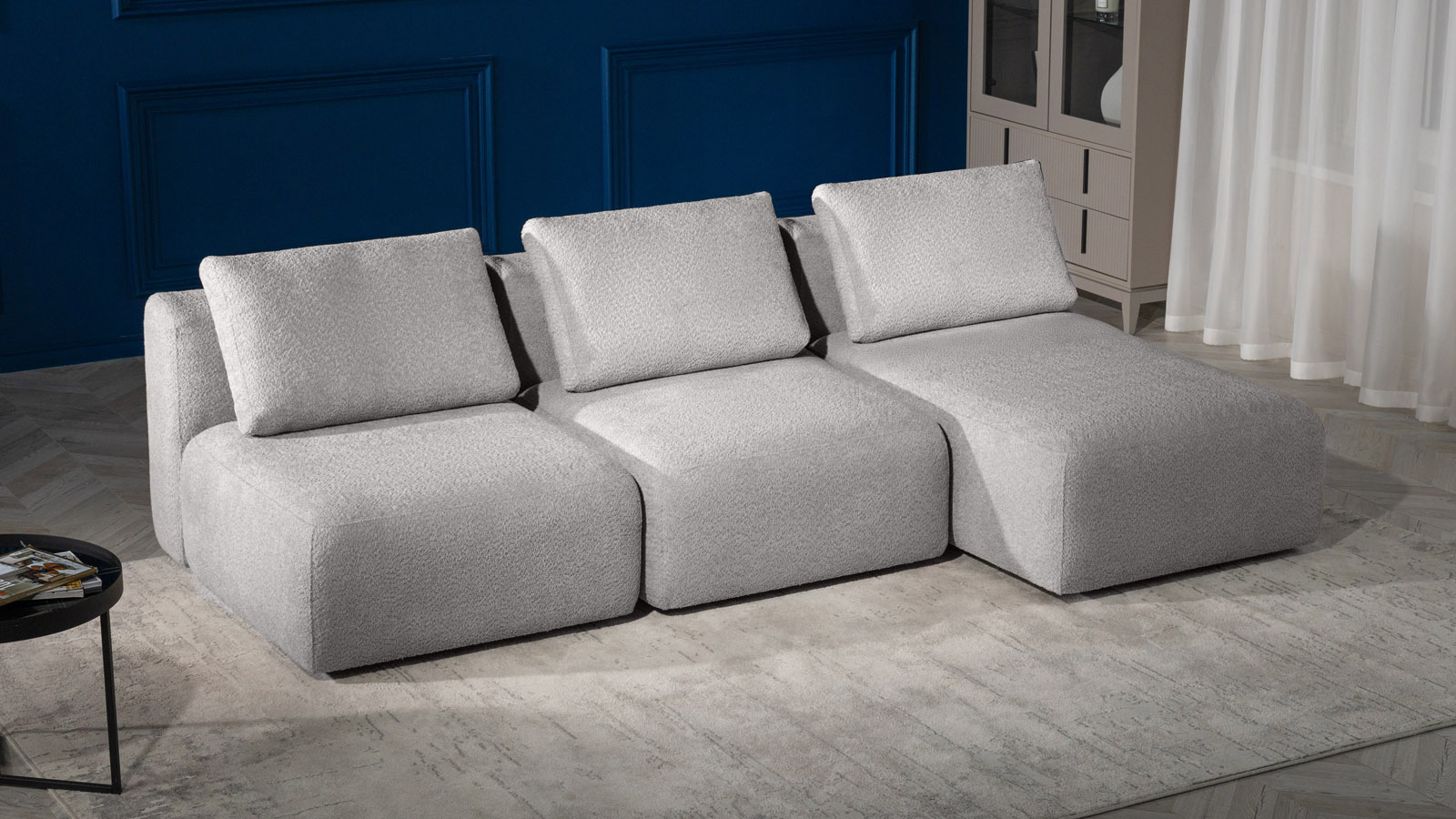 Диван модульный 3-секционный Molto 85+85+125 ткань Soul 995 147x259 — купить в Озерце