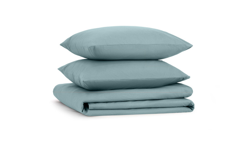 Постельное белье Comfort Cotton, цвет: Серо-голубой (евро) 200x220, без простыни в мебель-центре Озерцо