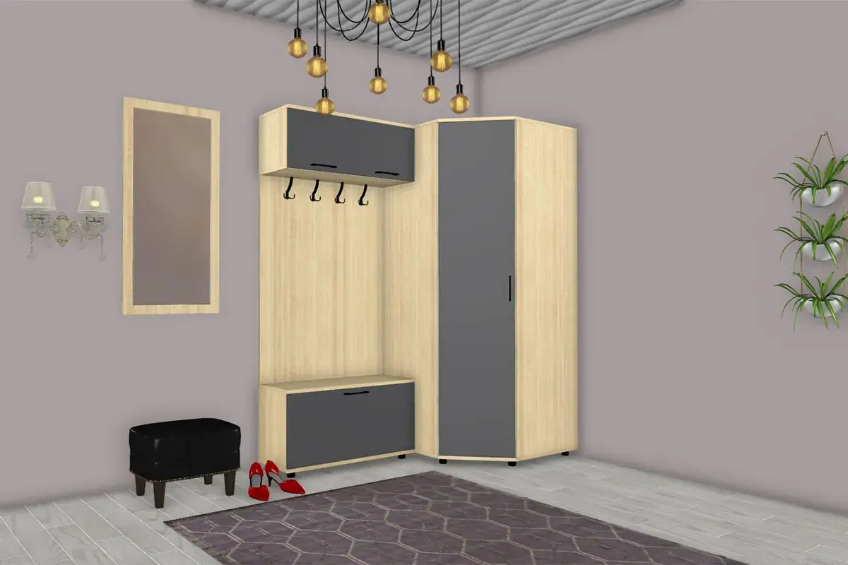 Шкаф для одежды и белья ШК-5011-АС-АМ (Ясень Асахи/Антрацит Матовый) в мебель-центре Озерцо