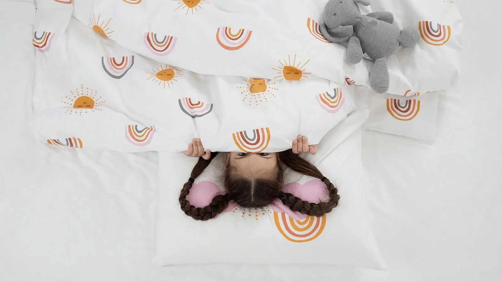 Постельное белье Askona kids Солнце и радуга 140x205 (односпальный), без простыни в мебель-центре Озерцо