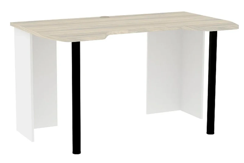 Стол компьютерный Aurelio 84 (Белый/Блеквуд Сатиновый) — Мебель-центр Озерцо