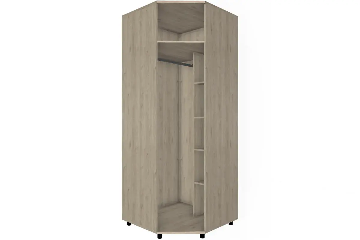 Шкаф для одежды и белья ШК-5012-ГС-БГ (Гикори Джексон Светлый/Белый Бриллиант Глянцевый) в мебель-центре Озерцо