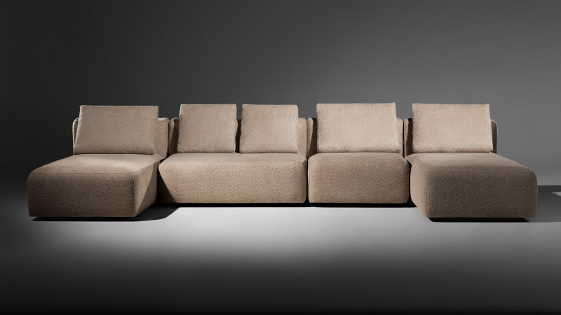 Диван модульный Molto, 4 секционный, 170+125+85+170+85+125+85+85, ткань Soul 112 57 — купить в Озерце