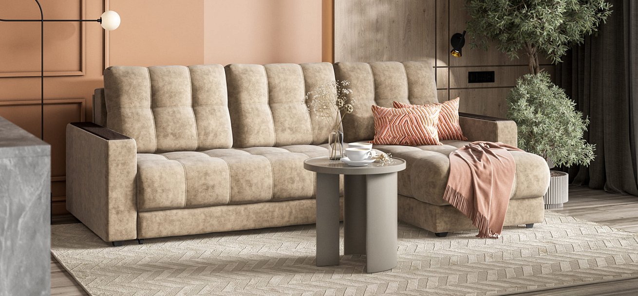 Угловой диван BOSS 3.0 Classic XL Велюр Роял тауп — купить в Озерце