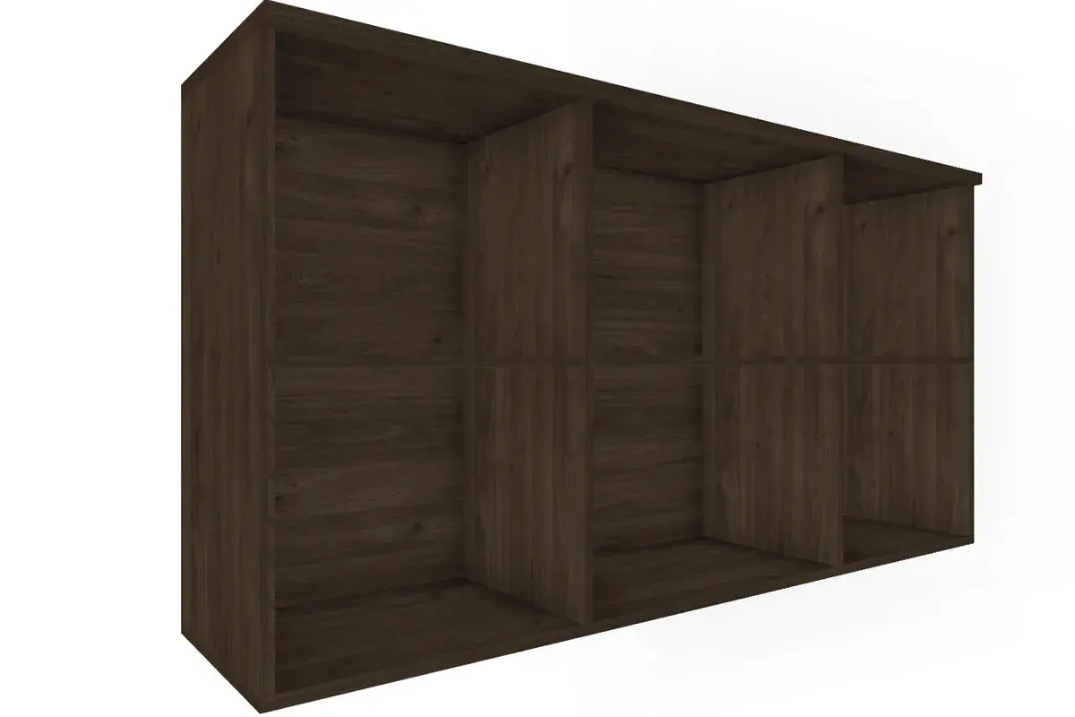 Антресоль АН-5013-ГТ-БГ (Гикори Джексон Темный/Белый Бриллиант Глянцевый) в мебель-центре Озерцо