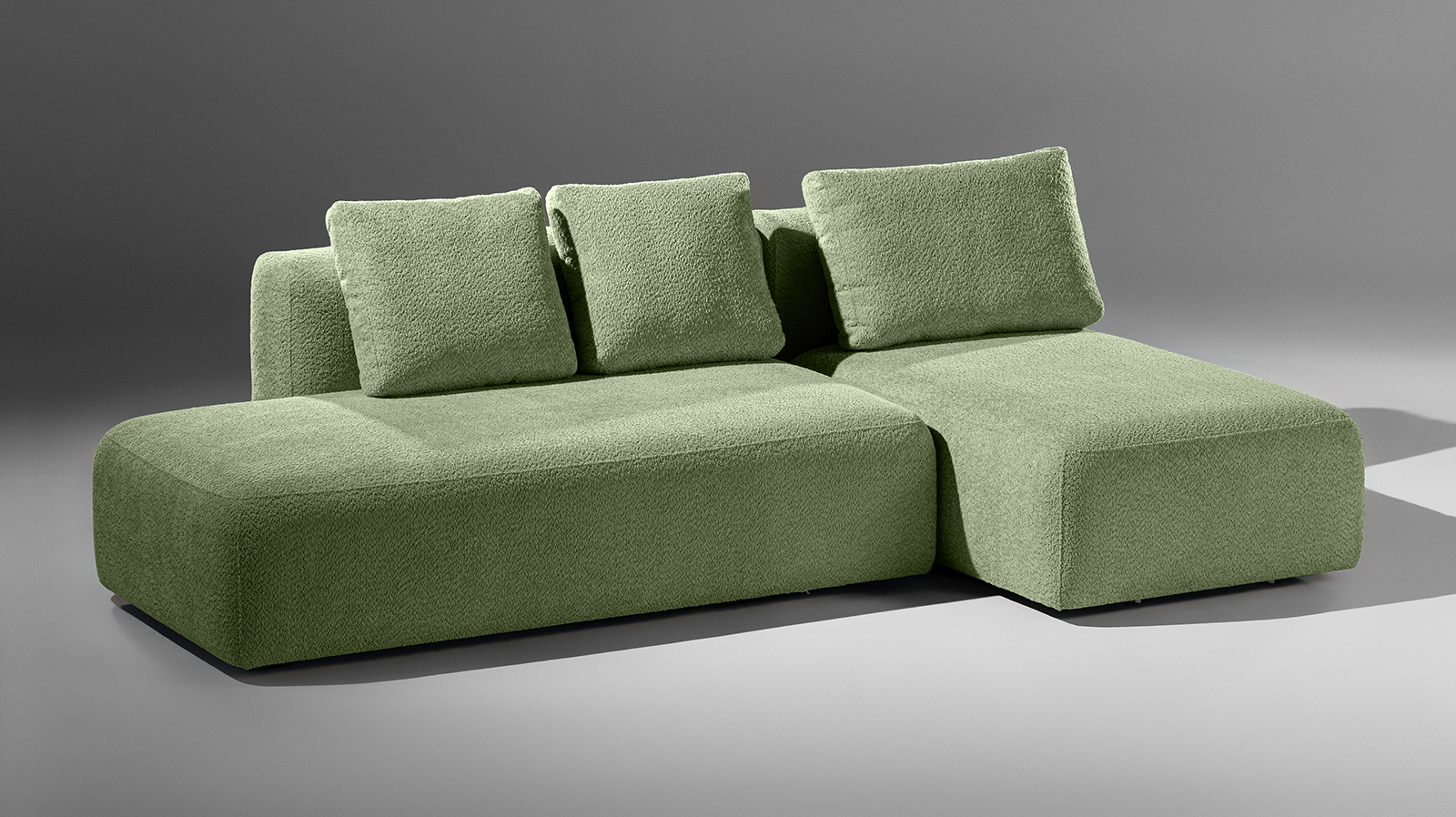 Диван модульный 2-секционный Molto 170+125 Тк. Soul 618 147x258 — купить в Озерце