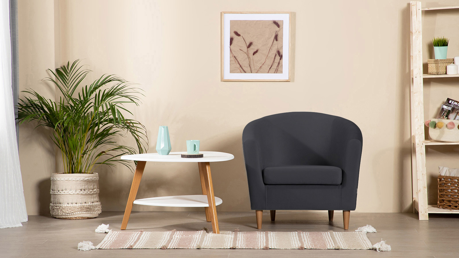 Кресло Moony Sky velvet 38, светлые ножки 75x80 — купить в Озерце