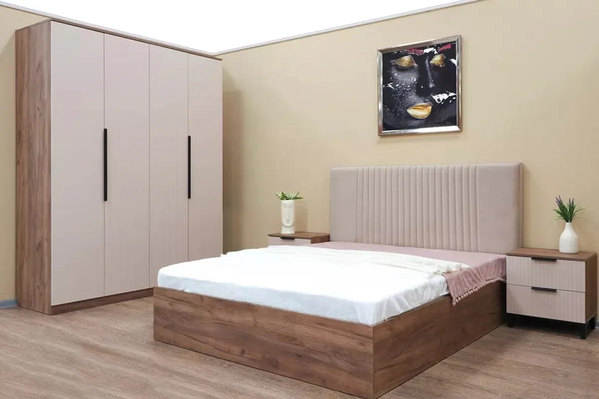 Тумба прикроватная Тоскана (Дуб Табачный/Бисквит) — Мебель-центр Озерцо