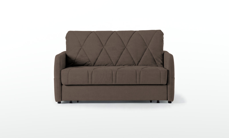 Диван - кровать Domo Pro с мягкими подлокотниками, стежка ромб, ткань Sky Velvet 02 140x216 — купить в Озерце
