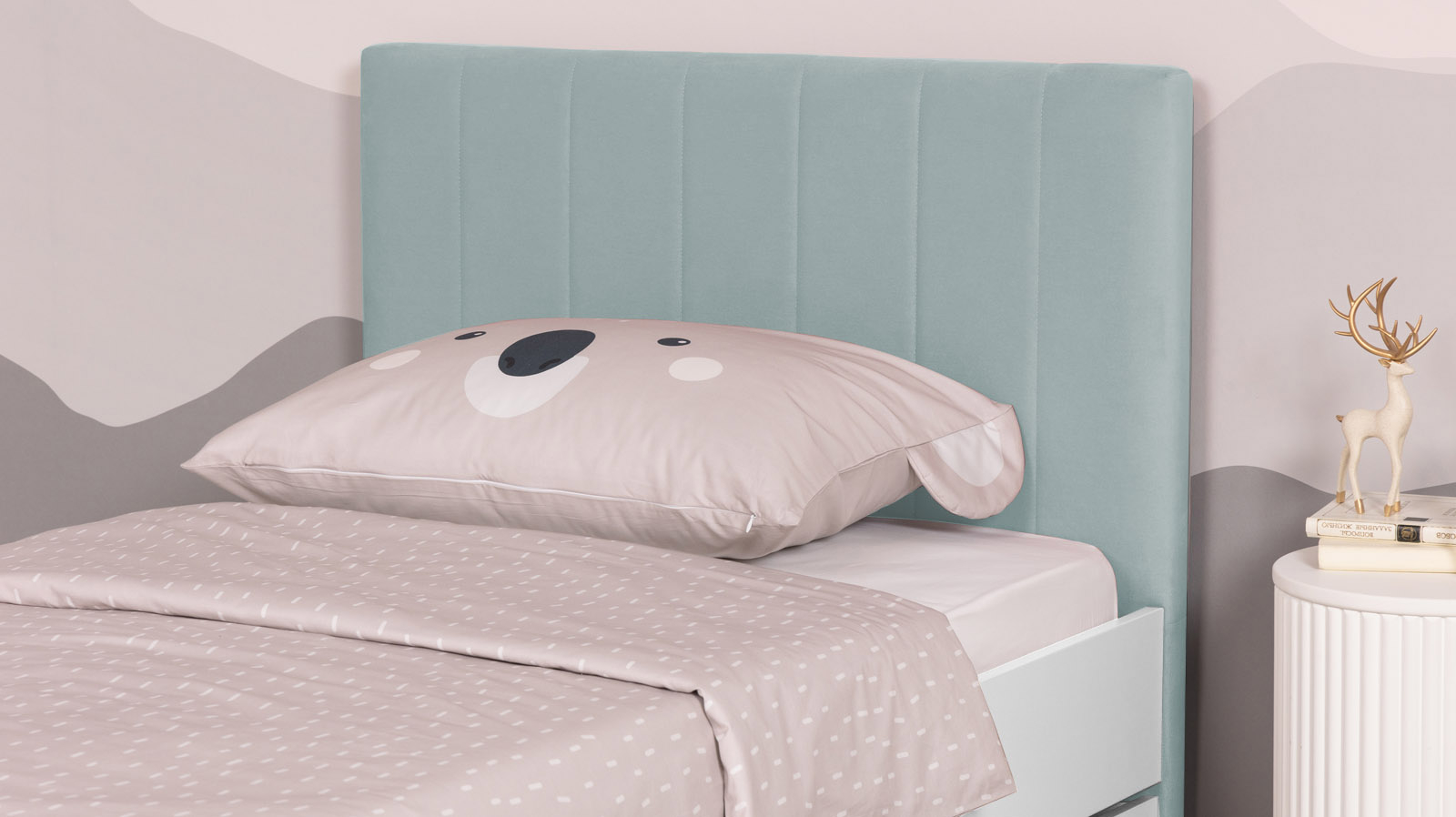 Кровать подростковая Olly, цвет: Белый базовый, Тк. Casanova Sky 80x160 — Мебель-центр Озерцо