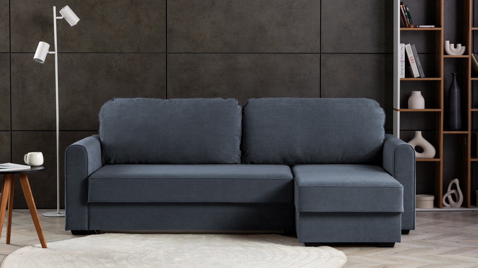 Диван -кровать угловой Magni ткань Prime Blue 144x233 — купить в Озерце