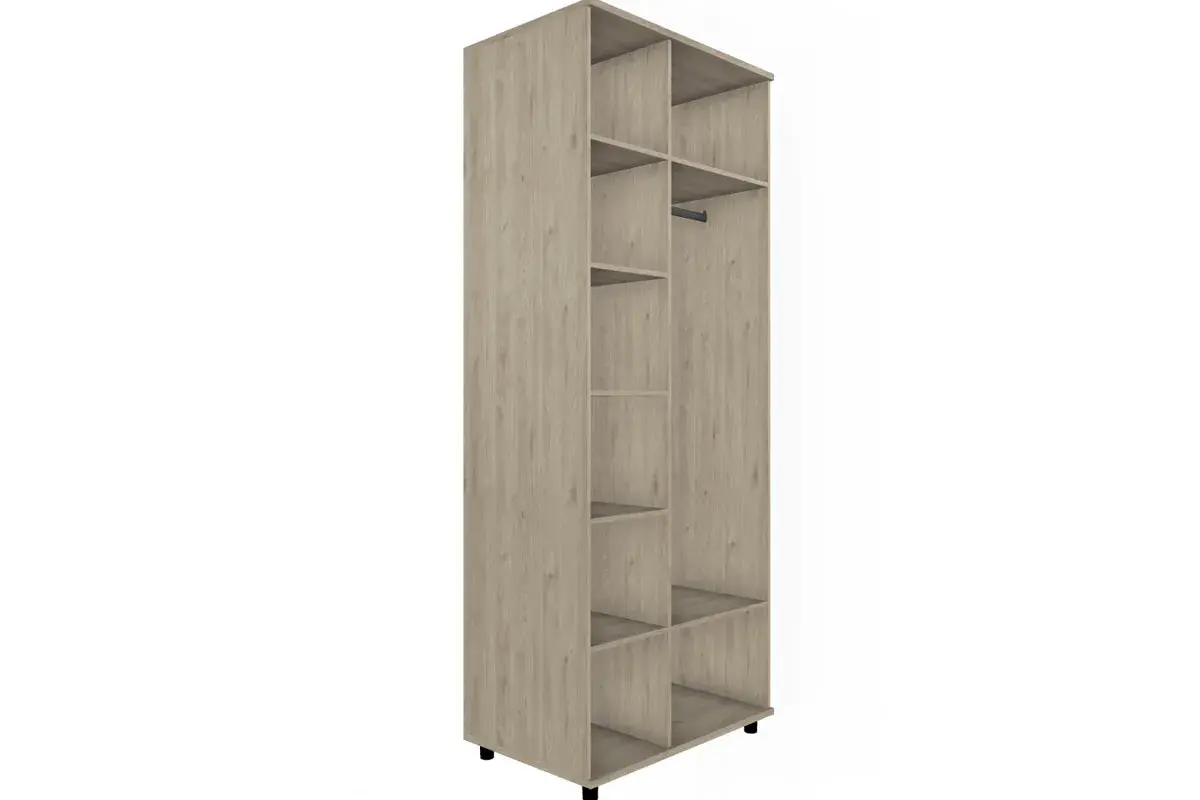 Шкаф для одежды и белья ШК-5009-ГС-ЛМ (Гикори Джексон Светлый/Латте Матовый) в мебель-центре Озерцо