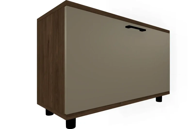 Тумба ТБ-5041-ГТ-ЛМ (Гикори Джексон Темный/Латте Матовый) — Мебель-центр Озерцо