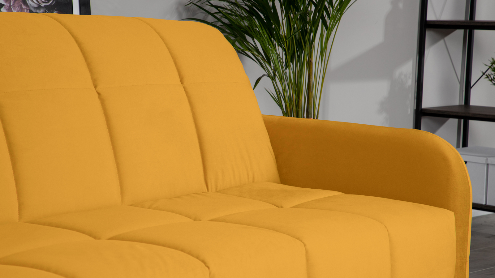 Диван - кровать Domo Pro с мягкими подлокотниками, стежка квадрат, ткань Sky Velvet 30 180x216 — в мебель-центре Озерцо