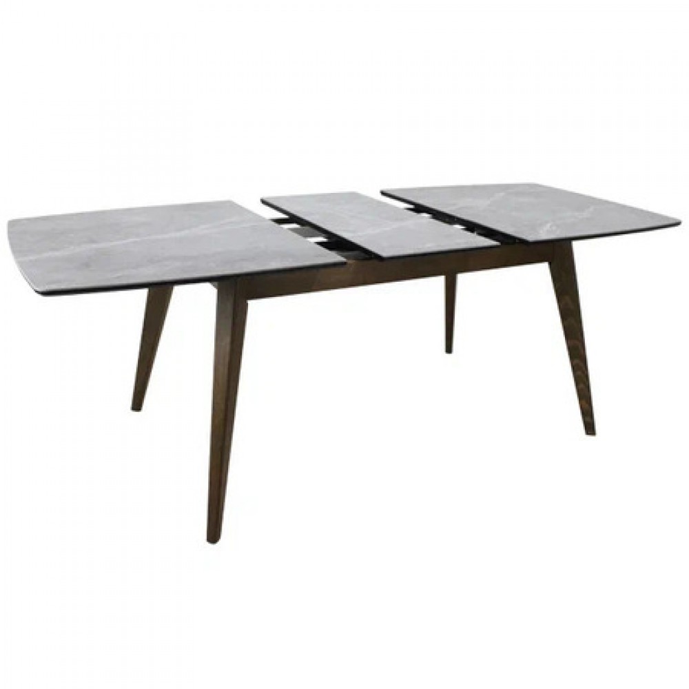 Стол БЕРГАМО-АВТО 89x160/200 керамика сер.мрамор мат/дуб олово - купить в Озерце