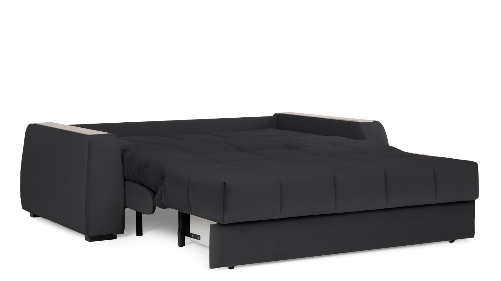 Диван - кровать Domo Pro с накладкой цвета ясень, стежка квадрат, ткань Sky Velvet 38 180x216 — в мебель-центре Озерцо