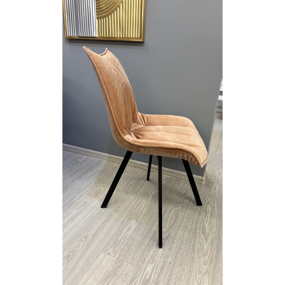 Стул поворотный 360 ИЗИ муар черный/персик KRA16 - купить в Озерце