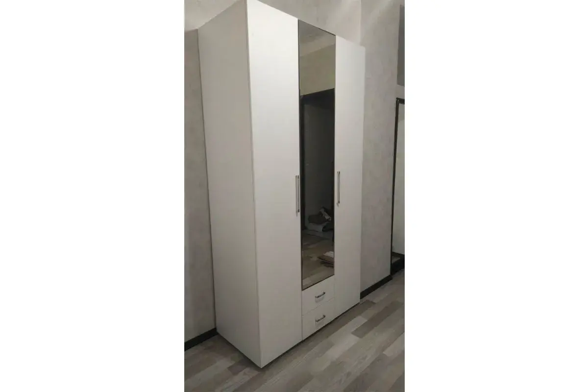 Шкаф для одежды и белья Монако 444 (Белый) в мебель-центре Озерцо