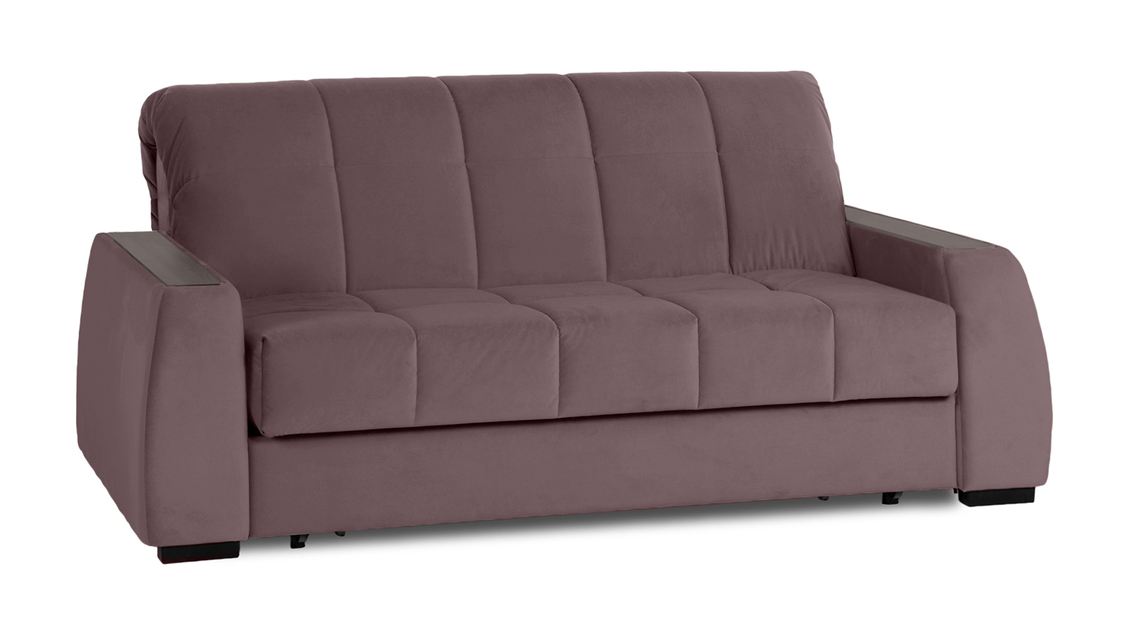 Диван - кровать Domo Pro с накладкой цвета венге, стежка квадрат, ткань Casanova Lilac 140x216 — в мебель-центре Озерцо