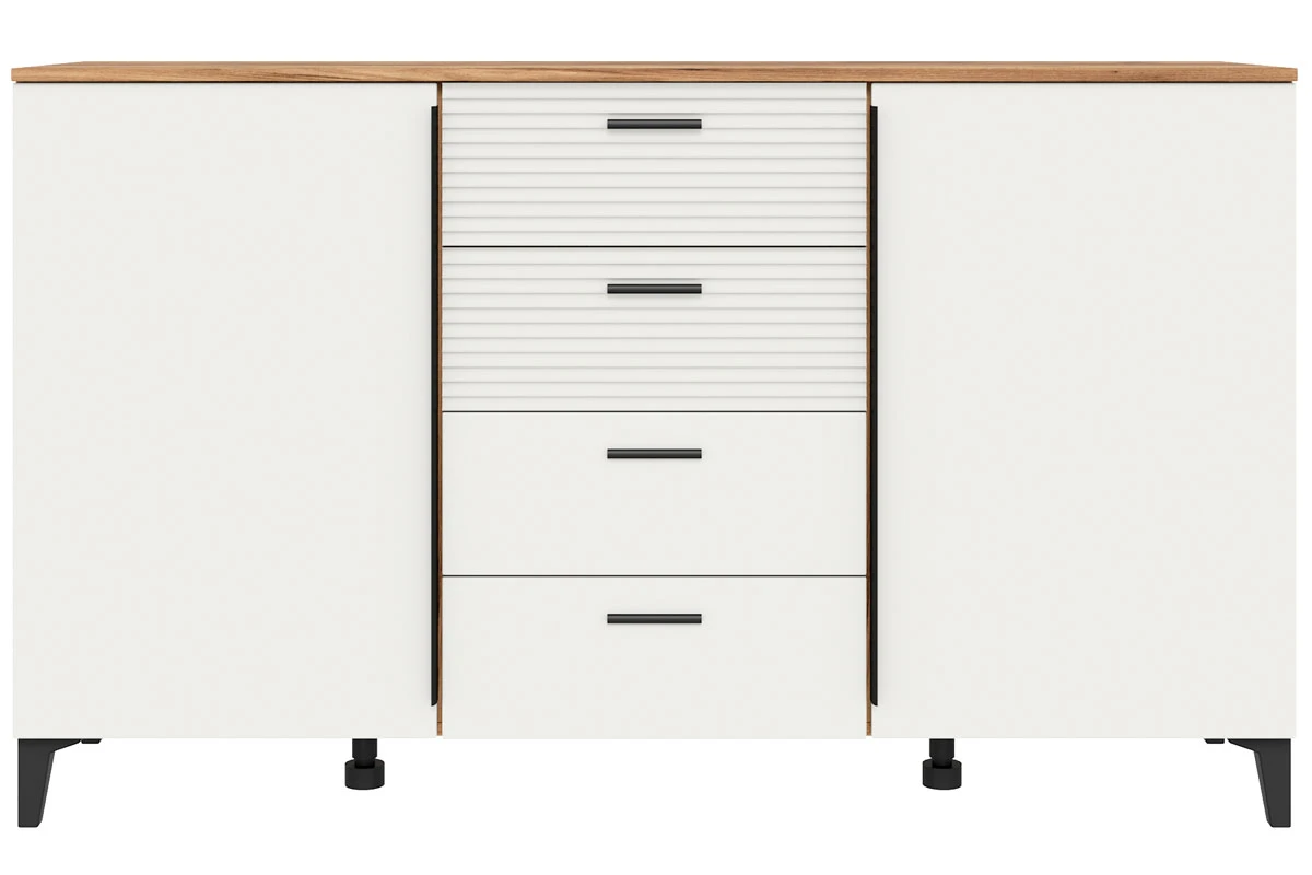 Комод комбинированный Белла №8 (Дуб Вотан/Тальк) — Мебель-центр Озерцо