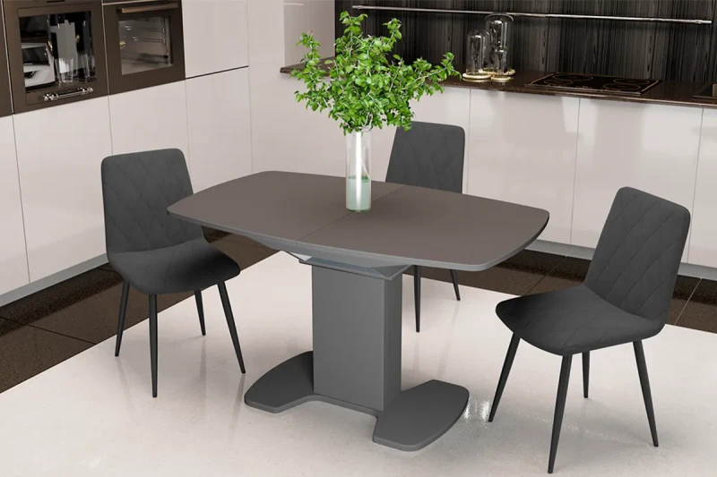 Стол обеденный Портофино СМ(ТД)-105.02.11(1) (Серый/Стекло серое матовое) - купить в Озерце