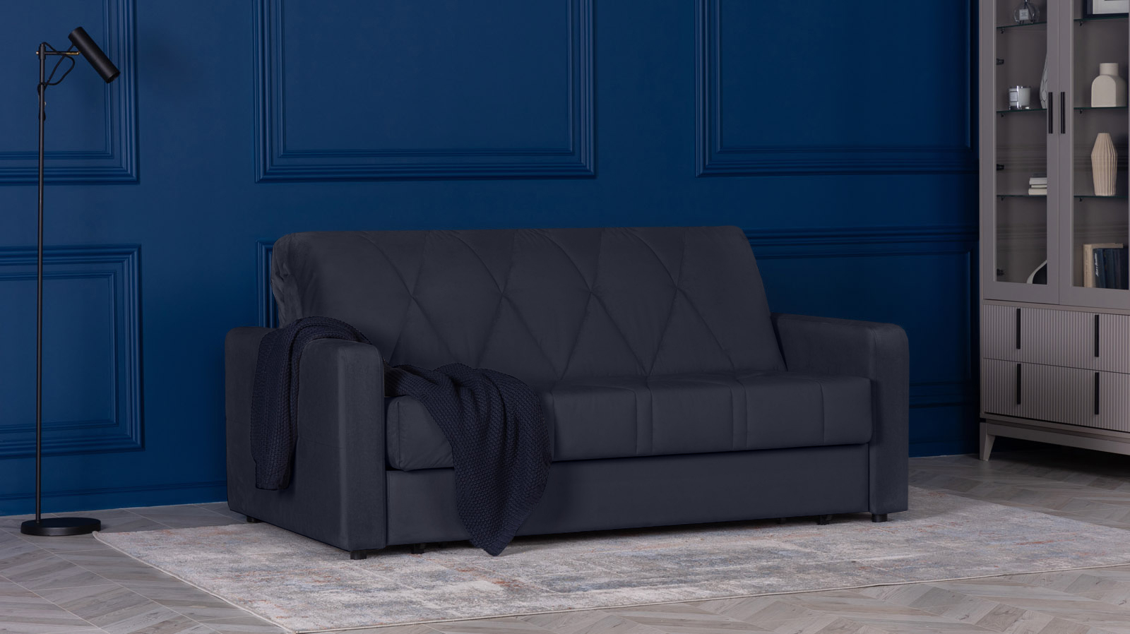 Диван - кровать Domo Pro стежка ромб, ткань Casanova Scandy 160x216 — купить в Озерце