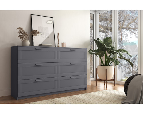 Скаген Графит Комод 4S/38 — Мебель-центр Озерцо