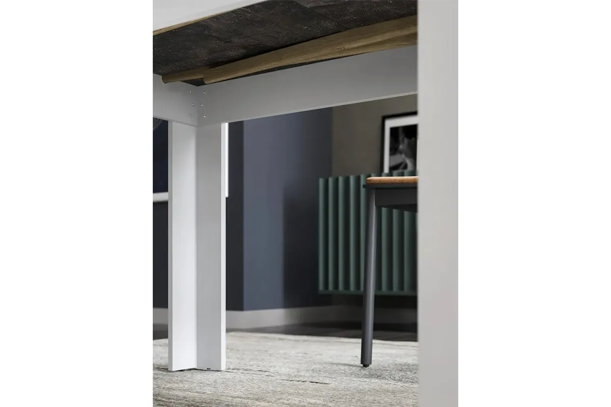 Стол раздвижной Промо тип 4 (Белый/Ателье темный) - купить в Озерце