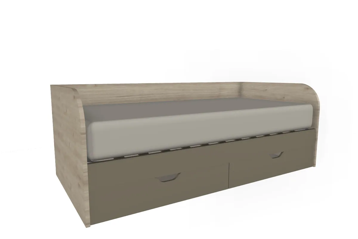 Детская Грейс композиция 1 (Гикори Джексон Светлый/Латте Матовый) — Мебель-центр Озерцо
