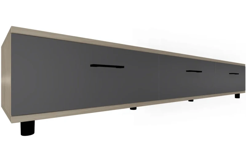 Тумба ТБ-5071-ГС-АМ (Гикори Джексон Светлый/Антрацит Матовый) — Мебель-центр Озерцо