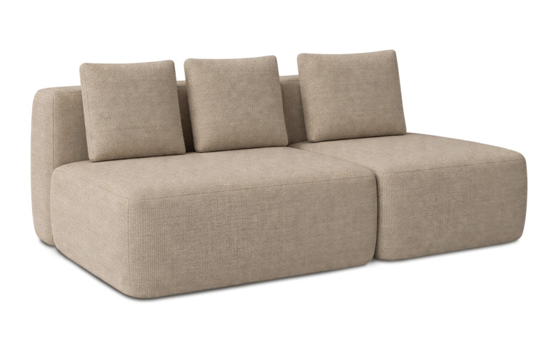 Диван модульный Мольто-2 секц-пуф 125+85-спинка 125+85-Тк. Lidot Beige (Тк. Лидот Беж) 57 — купить в Озерце