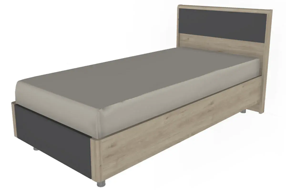 Детская Грейс композиция 8 (Гикори Джексон Светлый/Антрацит Матовый) — Мебель-центр Озерцо