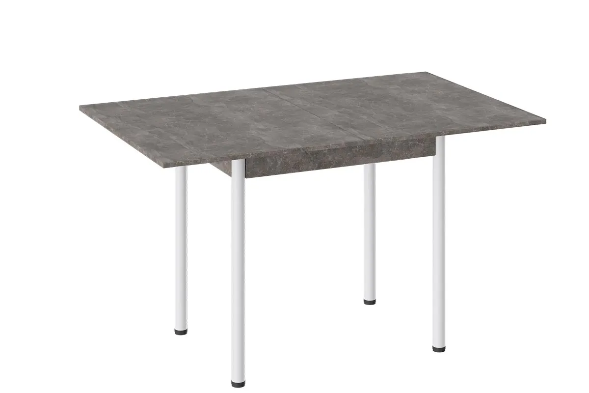 Стол Родос Тип 2 Опора d40 (Белый Муар/Ателье Темный) - купить в Озерце